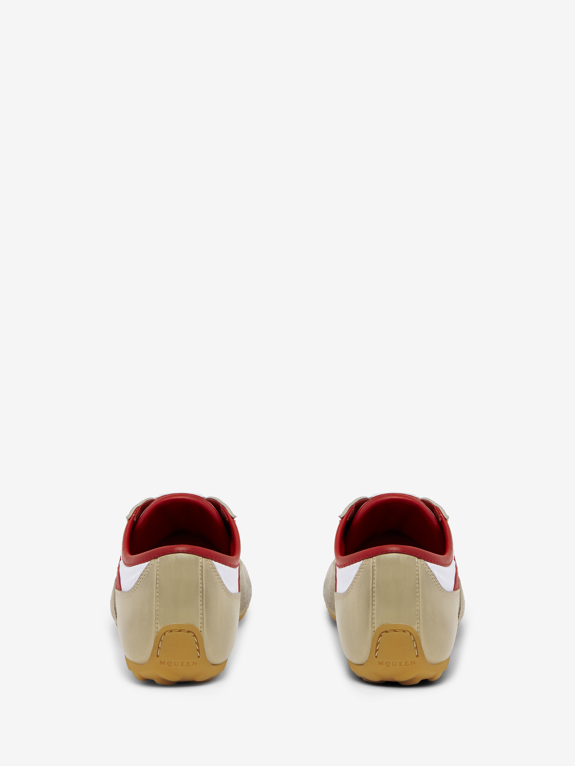Women's Boxe Sneaker in White/Red in Calf Leather | Alexander McQueen - image 4