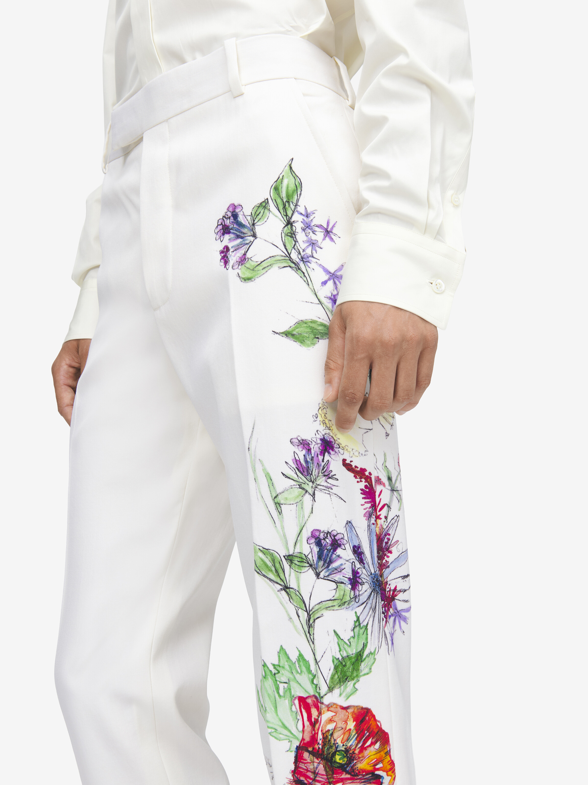 Men's Meadow Floral Single-breasted Jacket in Multicolor in 100% Wool | Alexander McQueen - image 5