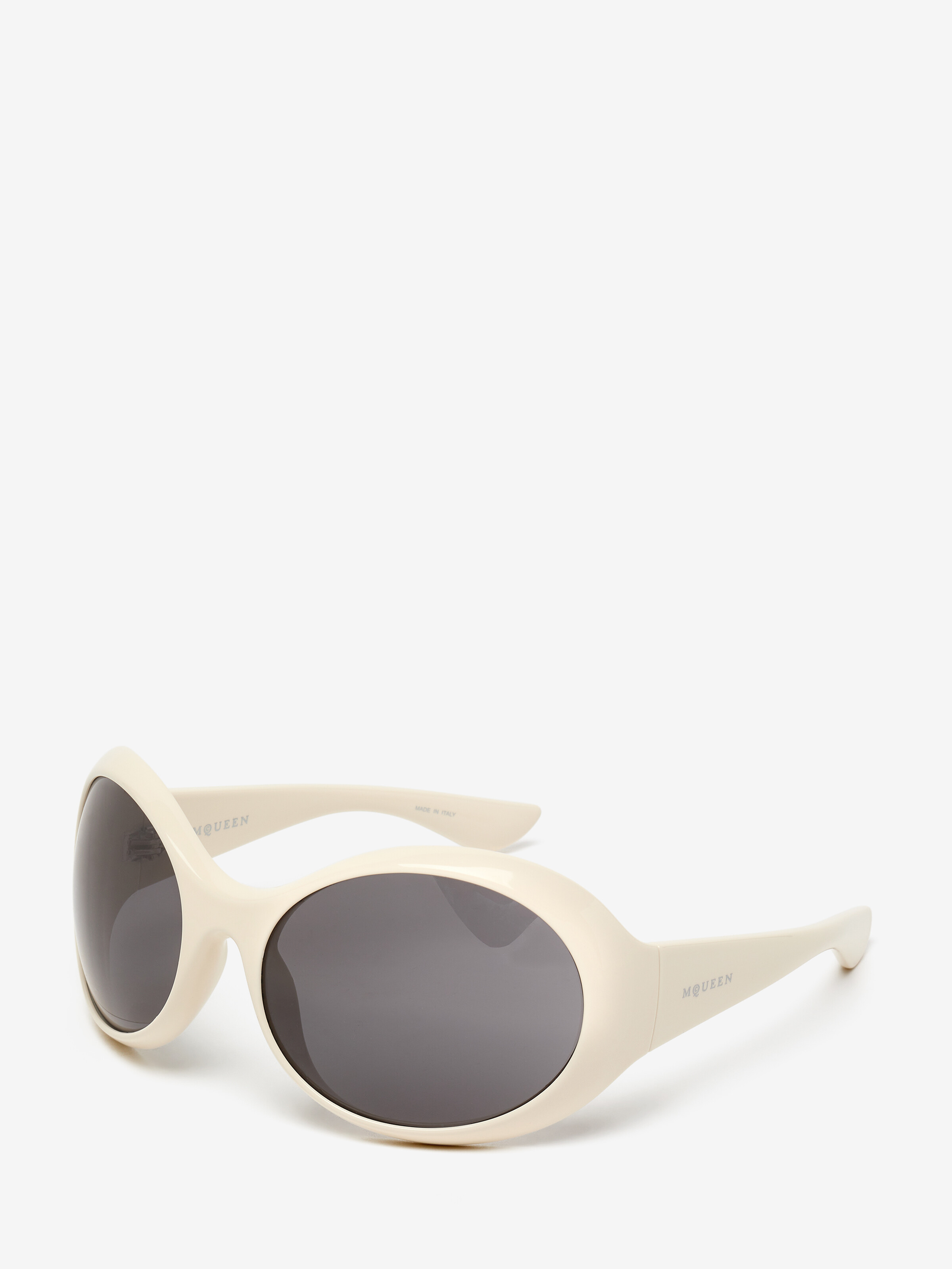 Lunettes de soleil rondes Kate en Blanc Ivoire in Plastique | Alexander McQueen - image 3