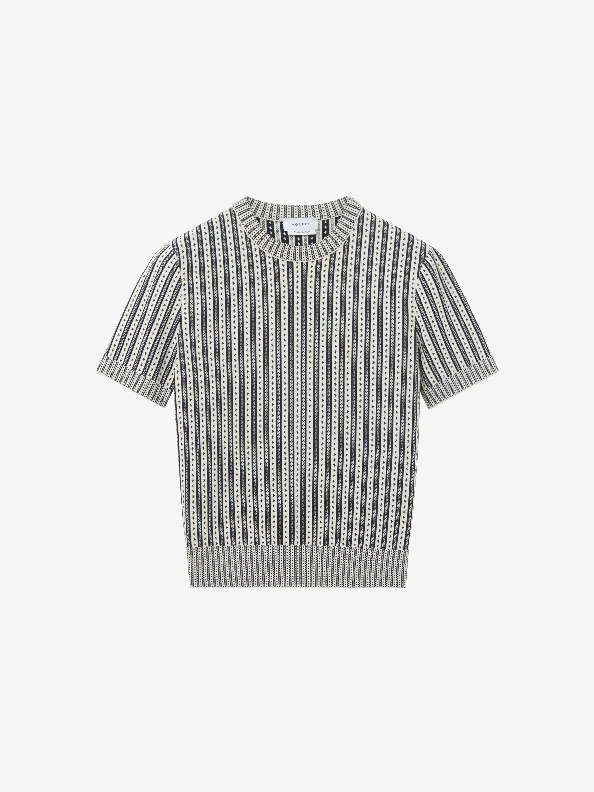 ストライプ ニットトップ in 84% ビスコース, 7% ポリアミド, 7% ポリエステル, 2% エラスタン | Alexander McQueen - image 1