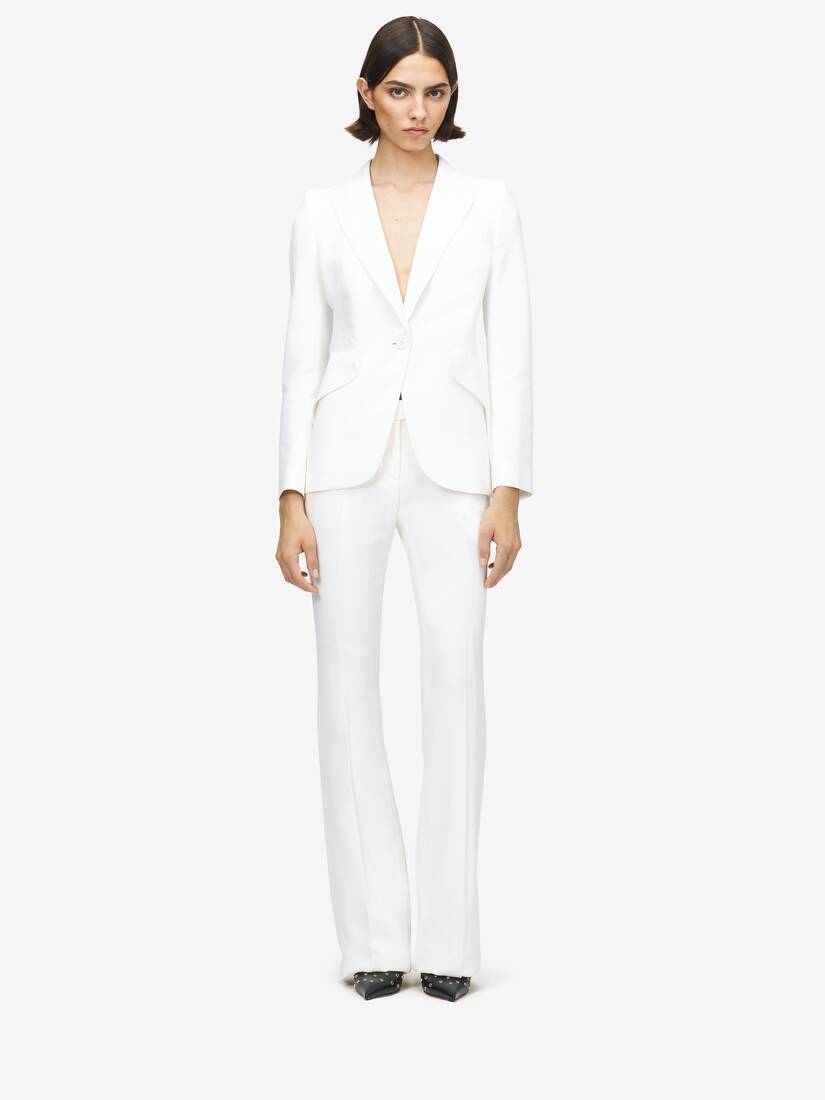 Peak Shoulder Leaf Crepe Jacket | Alexander McQueen - image 2