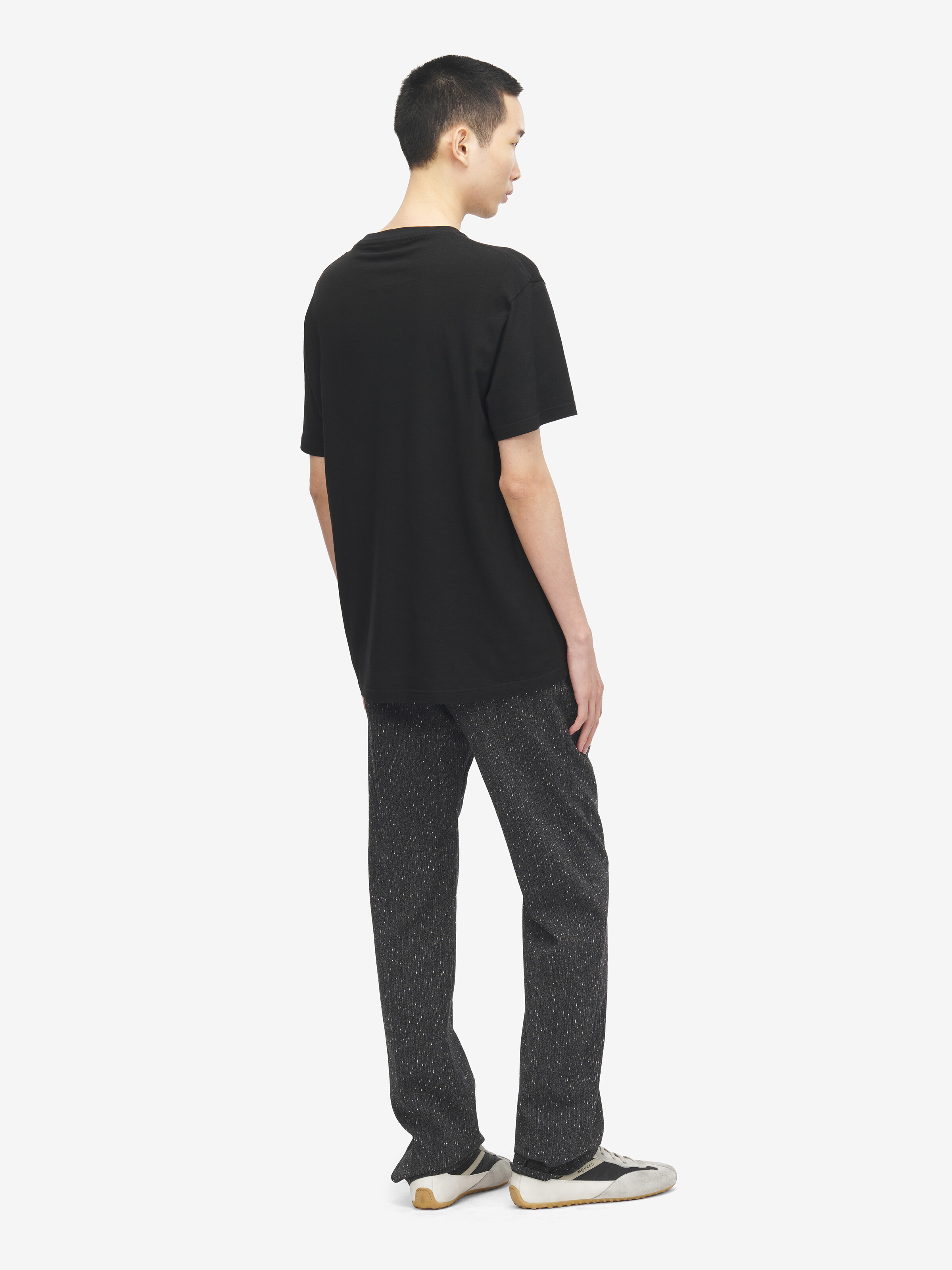 Men's Sketch Anatomy T-shirt in Black/Ivory in 70% Cotton, 30% Linen | Alexander McQueen - image 4