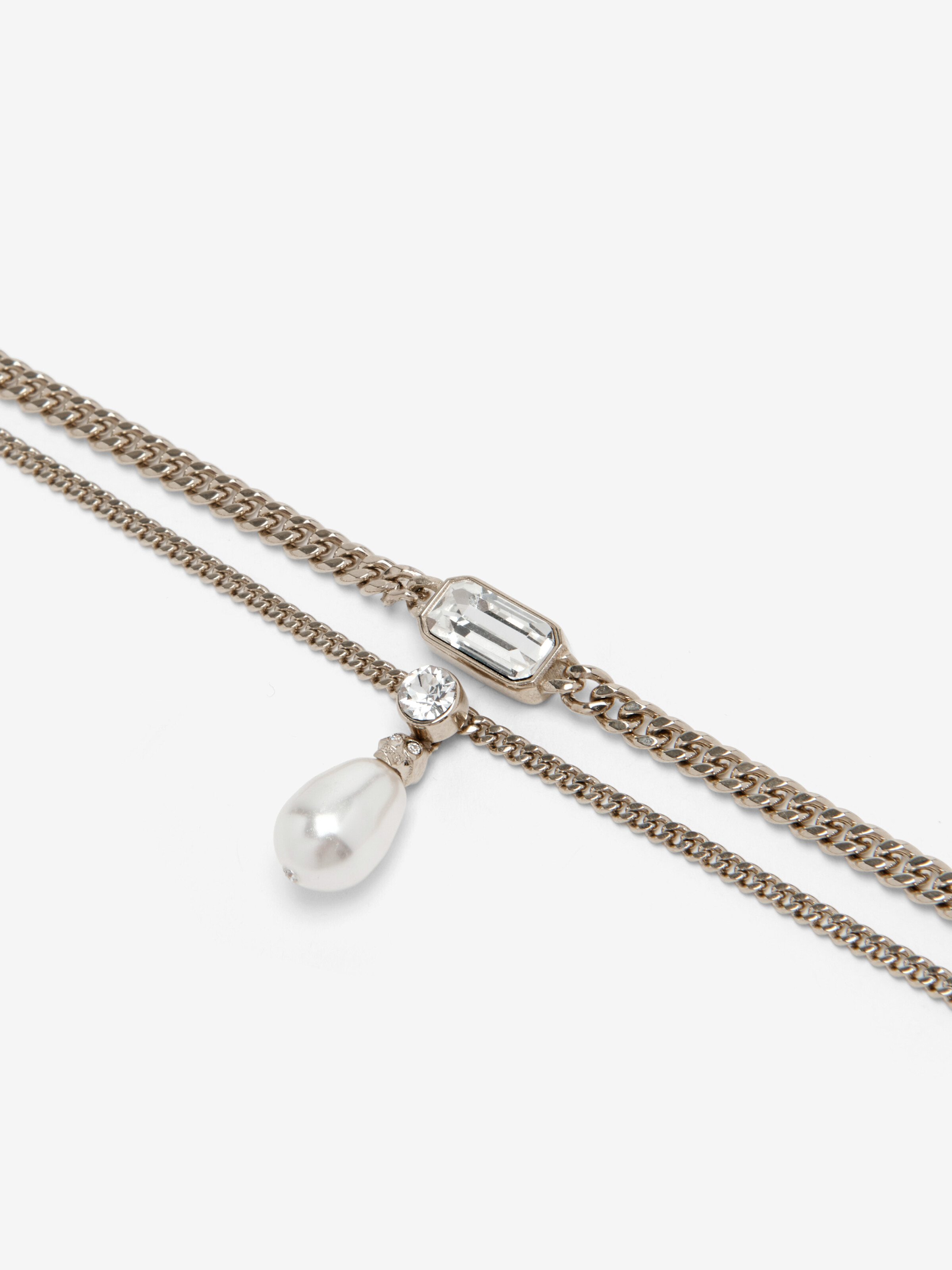 Collier Skull et Cristaux
