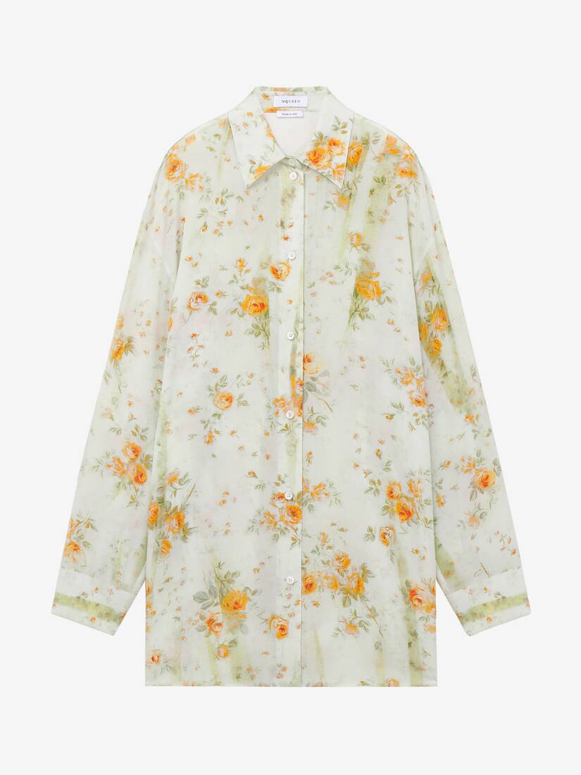 花卉印花睡衣式衬衫 | Alexander McQueen - image 1