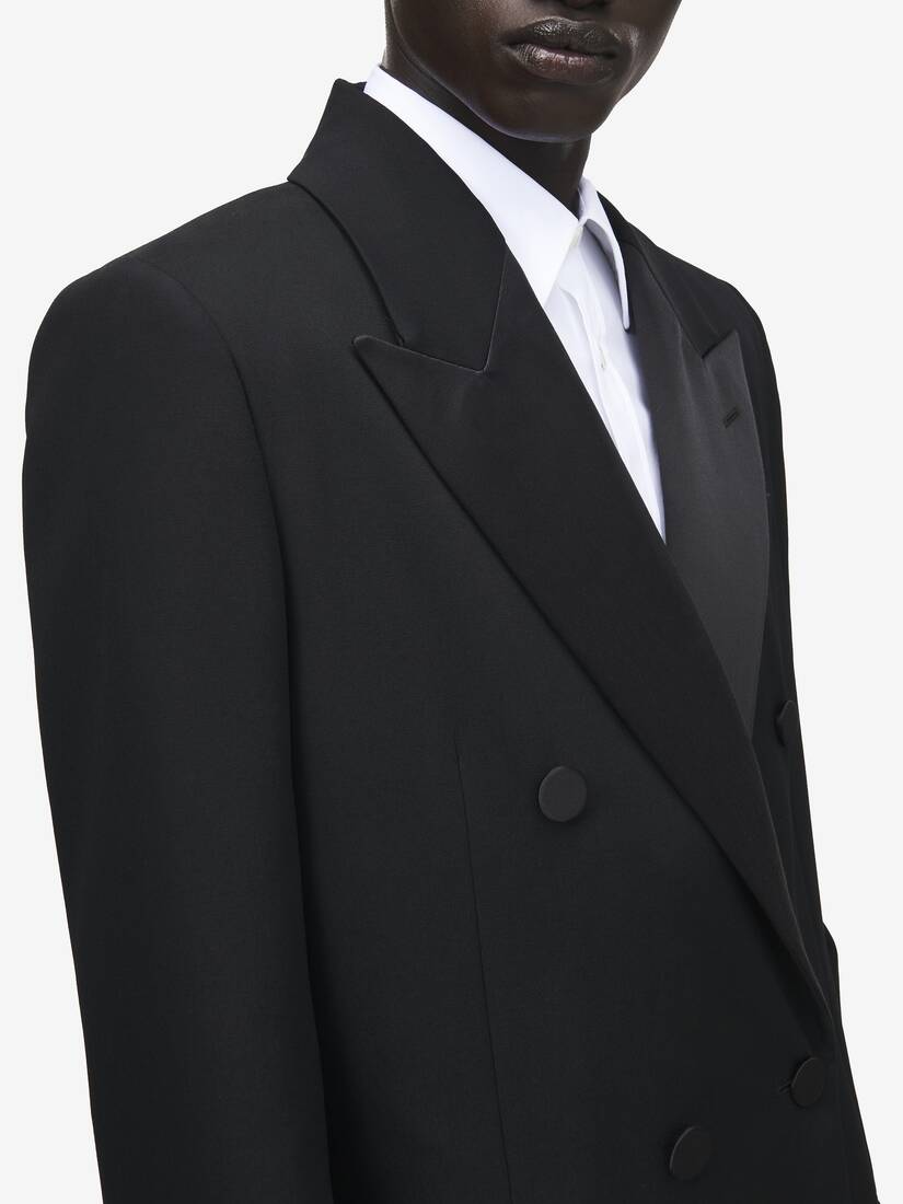 Manteau à Double Boutonnage en Feutre de Laine