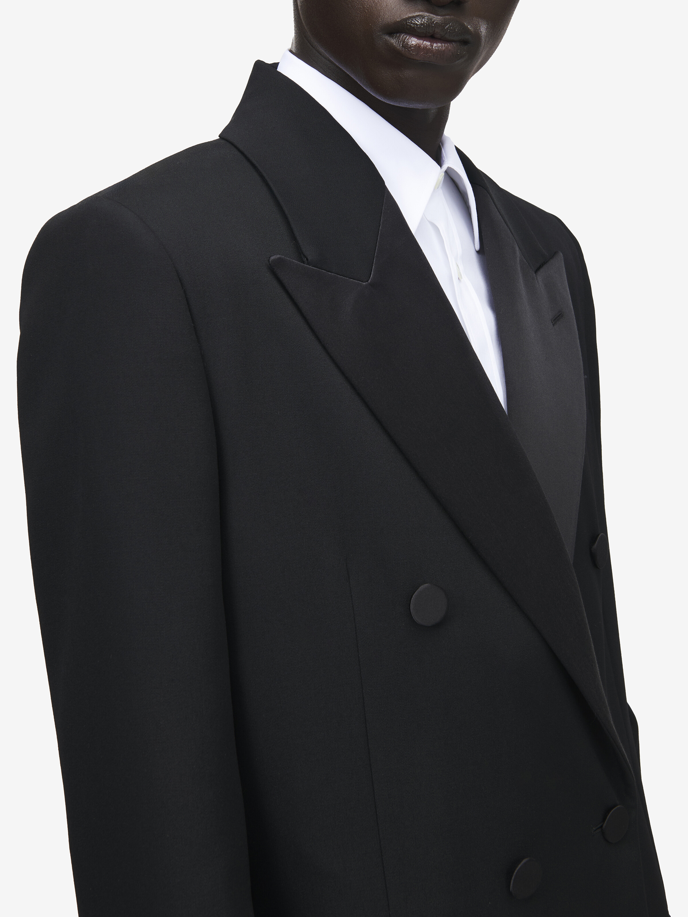 Manteau à Double Boutonnage en Feutre de Laine