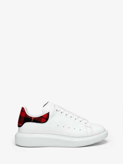Men's Oversized Sneaker in White/Red | McQueen US