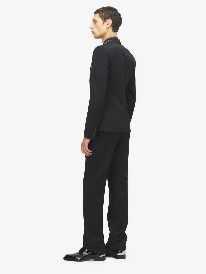 Wool Barathea Tailored Trousers | Alexander McQueen - image 4