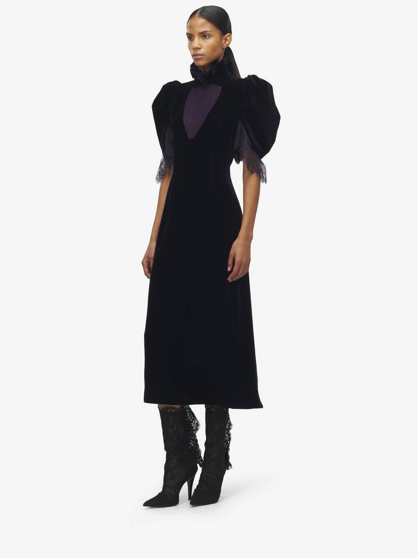 Fluid Velvet Evening Dress