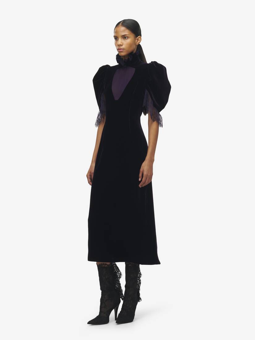 フルイド ベルベット イブニングドレス