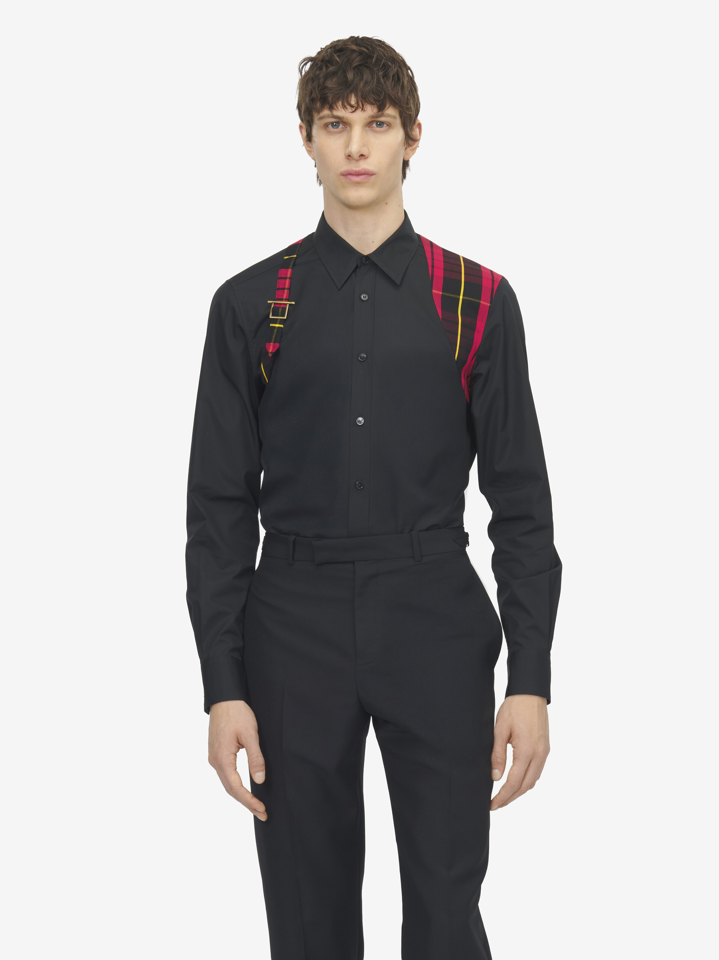 格纹束带衬衫 in 100% 棉 | Alexander McQueen - image 6