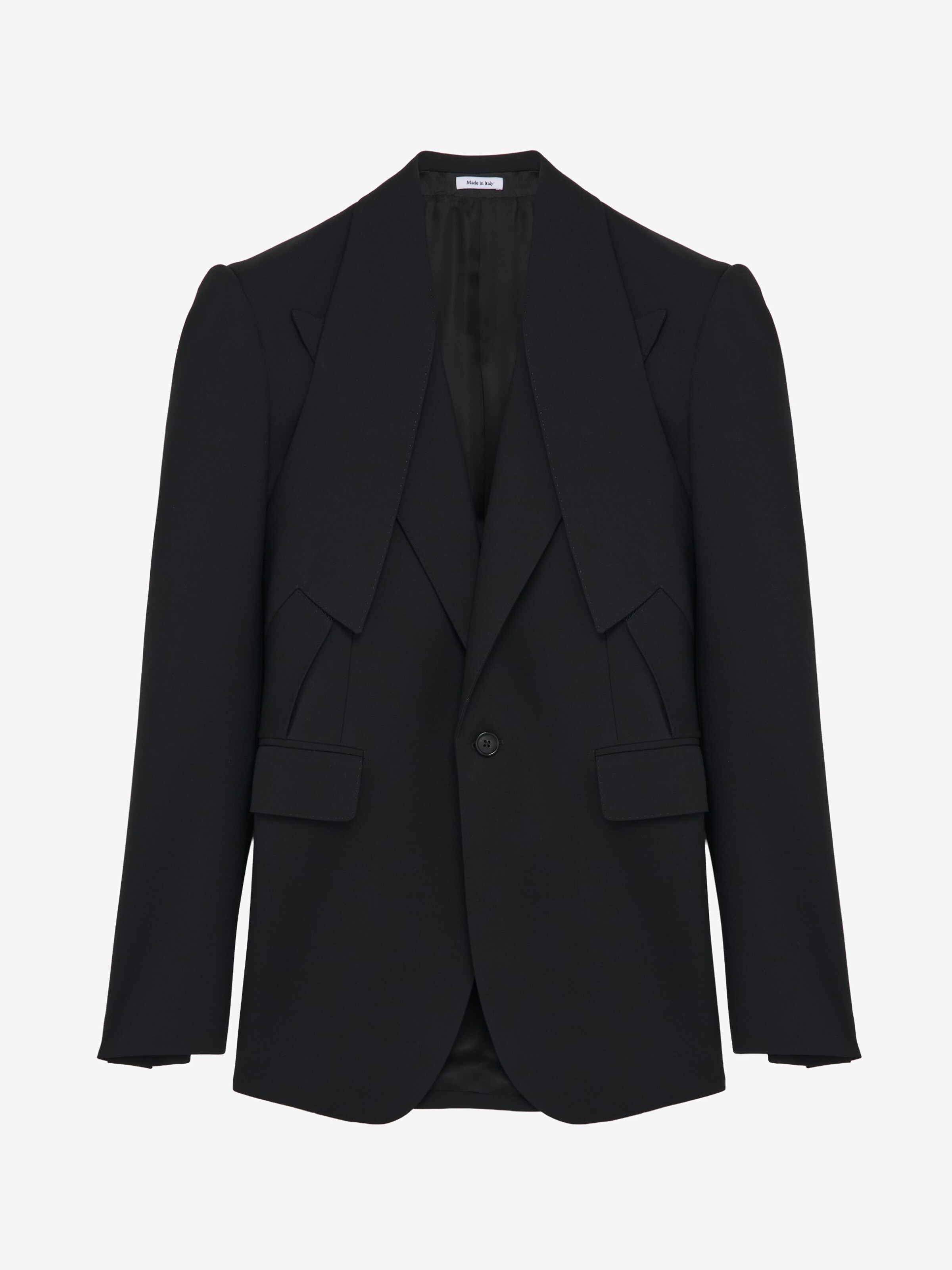 Veste à boutonnage simple et revers inversé