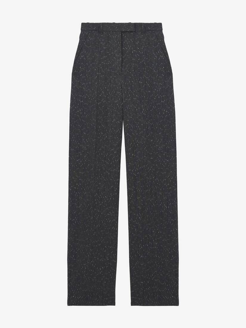 Flecked Pinstripe Tailored Trousers | Alexander McQueen - image 1