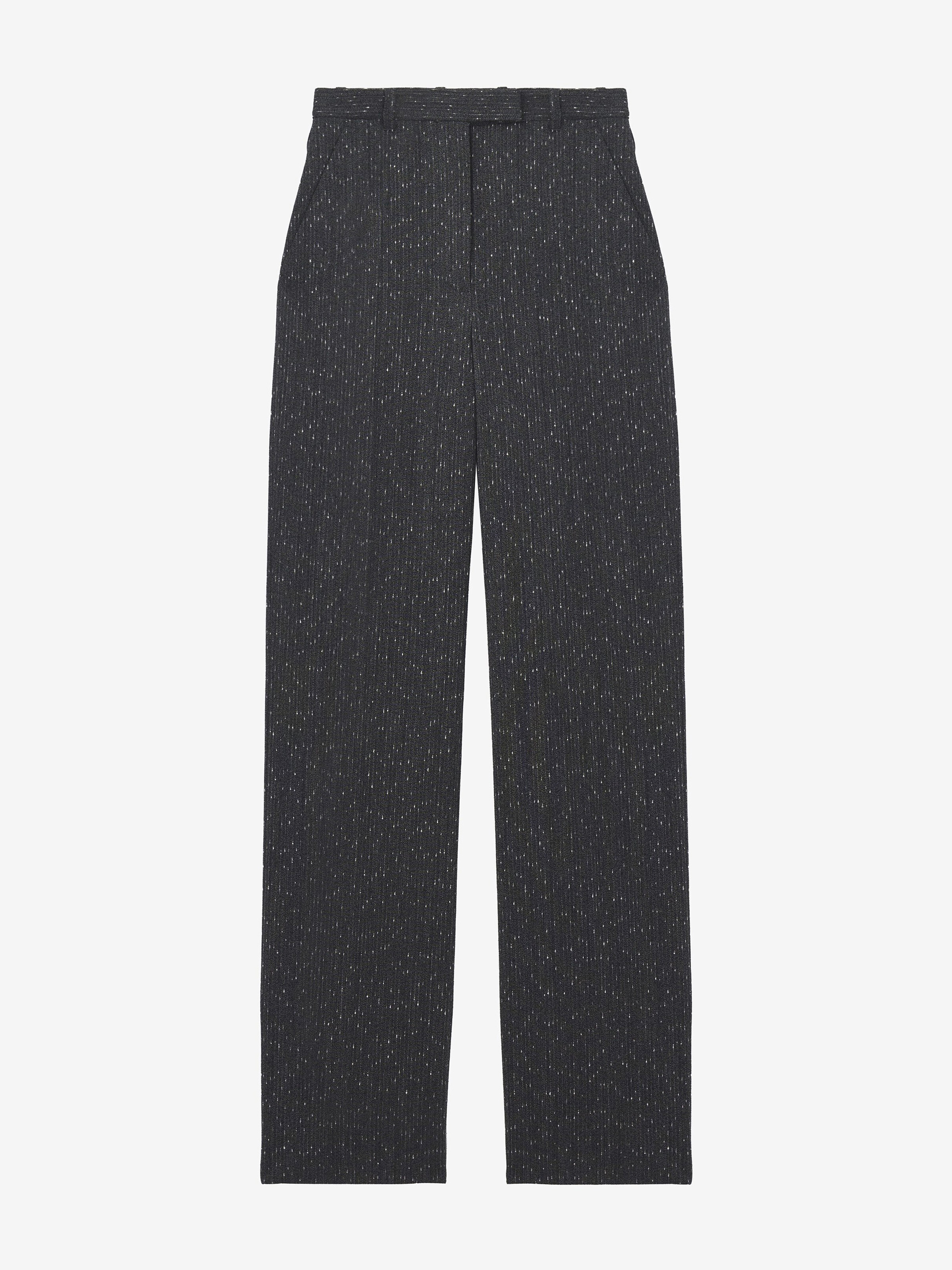 Flecked Pinstripe Tailored Trousers