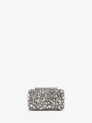 ALEXANDER McQUEEN ビジュー クラッチポーチ Alexander McQueen Knuckle crystal-embellished leather clutch