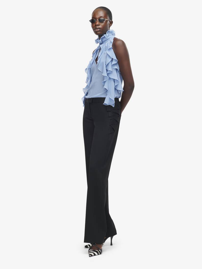Ribbon Frogging Tailored Trousers | Alexander McQueen - image 3