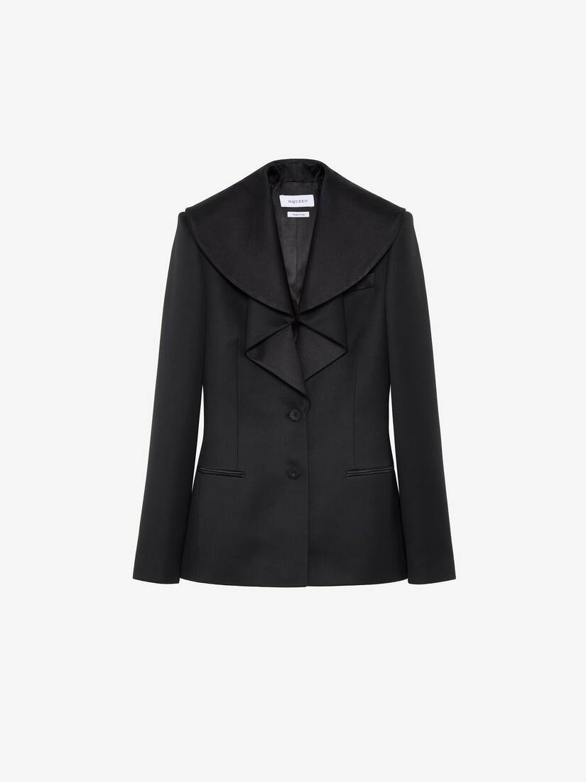 Waterfall Collar Single-breasted Jacket | Alexander McQueen - image 1