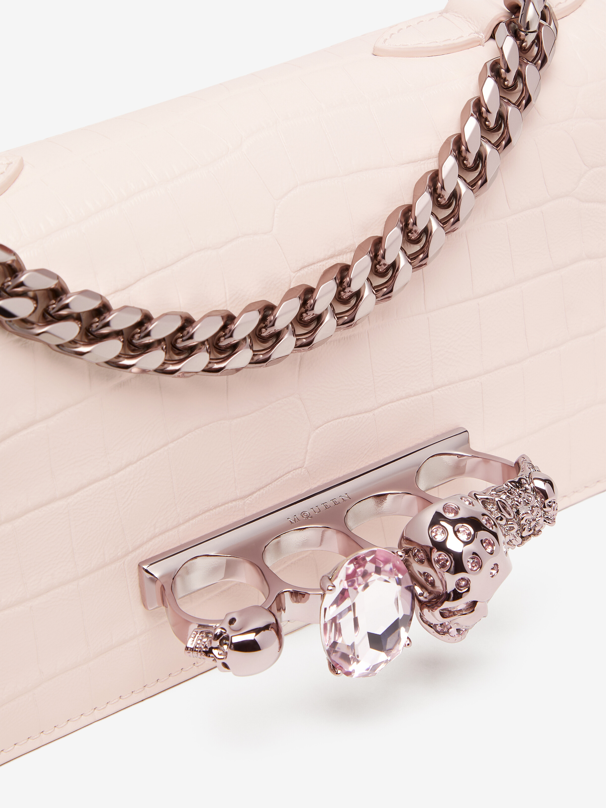 Women's Jewelled Mini in Pink in Calf Leather | Alexander McQueen - image 6