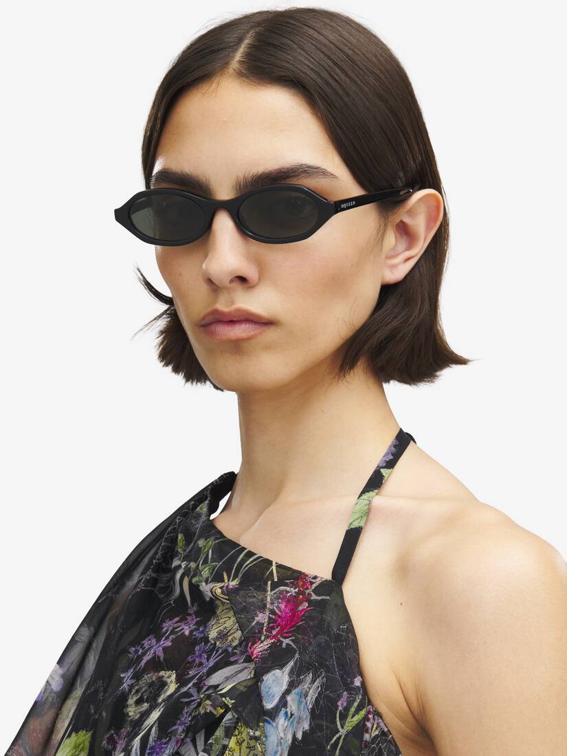 Geometric Oval Sunglasses | Alexander McQueen - image 2
