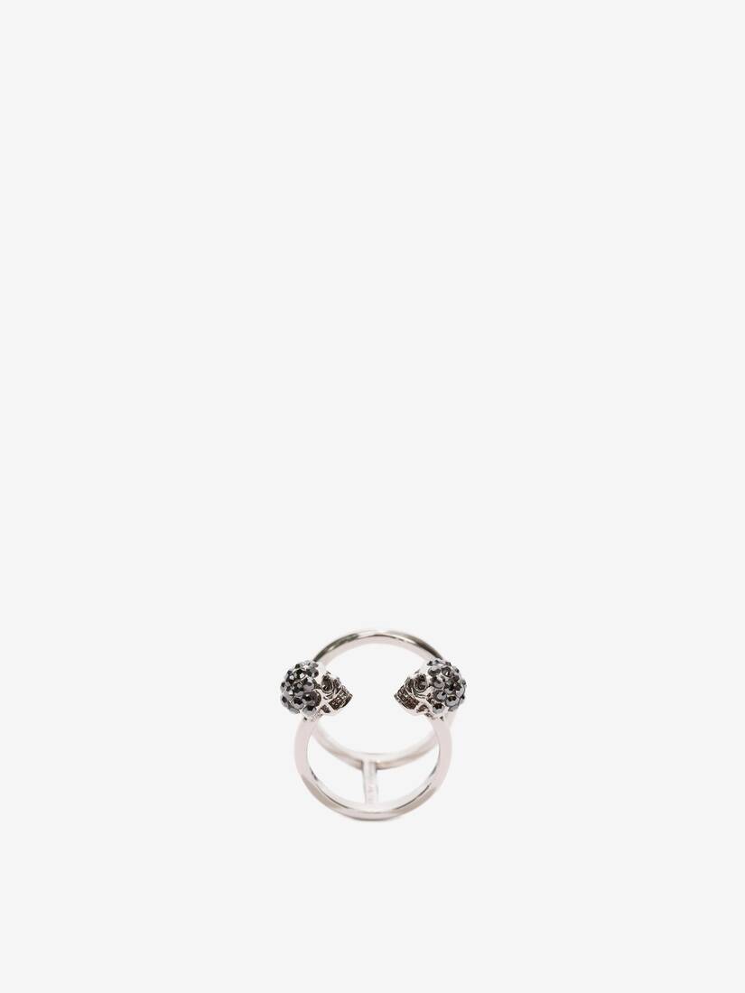 Twin skull double ring