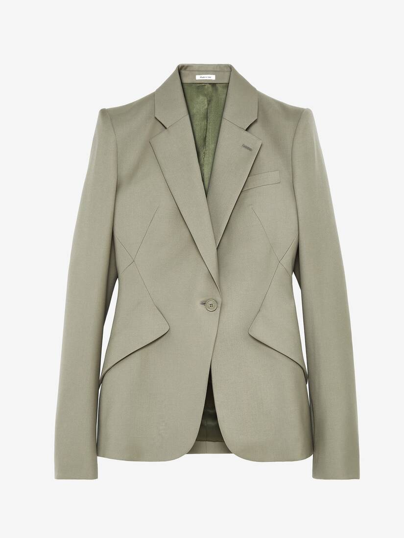 Giacca monopetto in gabardine di lana | Alexander McQueen - image 1