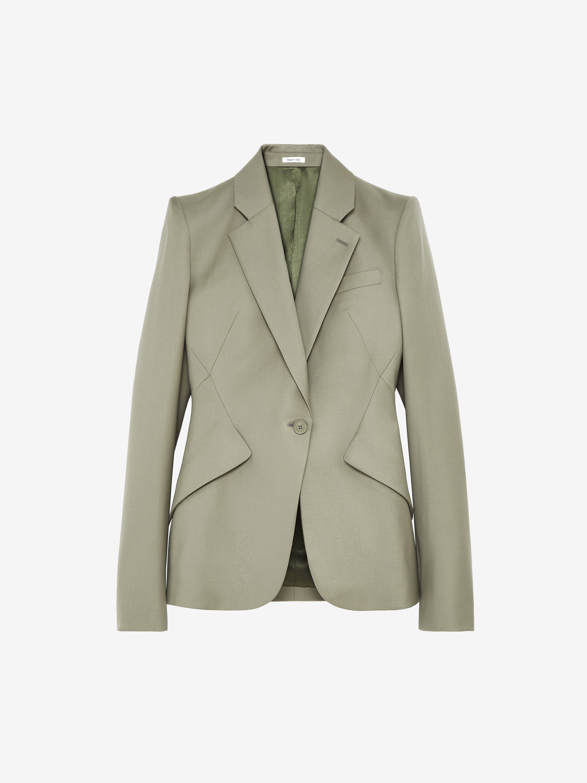 Wool Gabardine Single-breasted Jacket