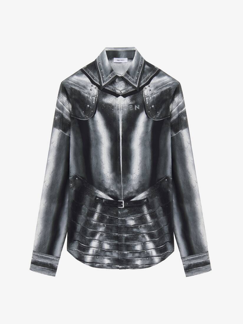 Camicia in popeline con stampa Armour