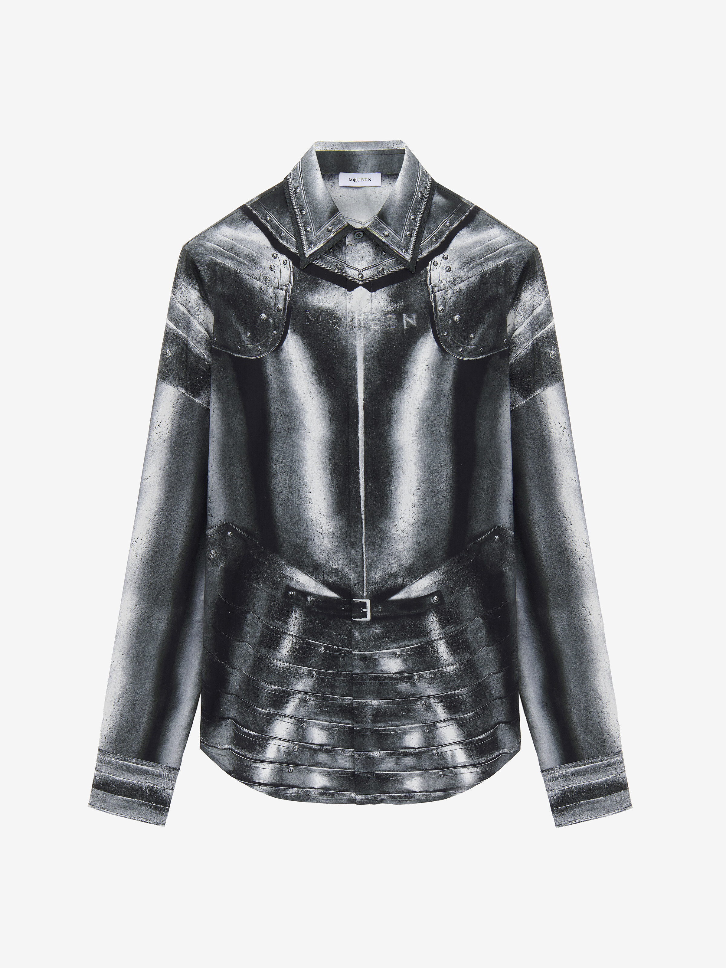 Popeline-Hemd mit Armour-Print