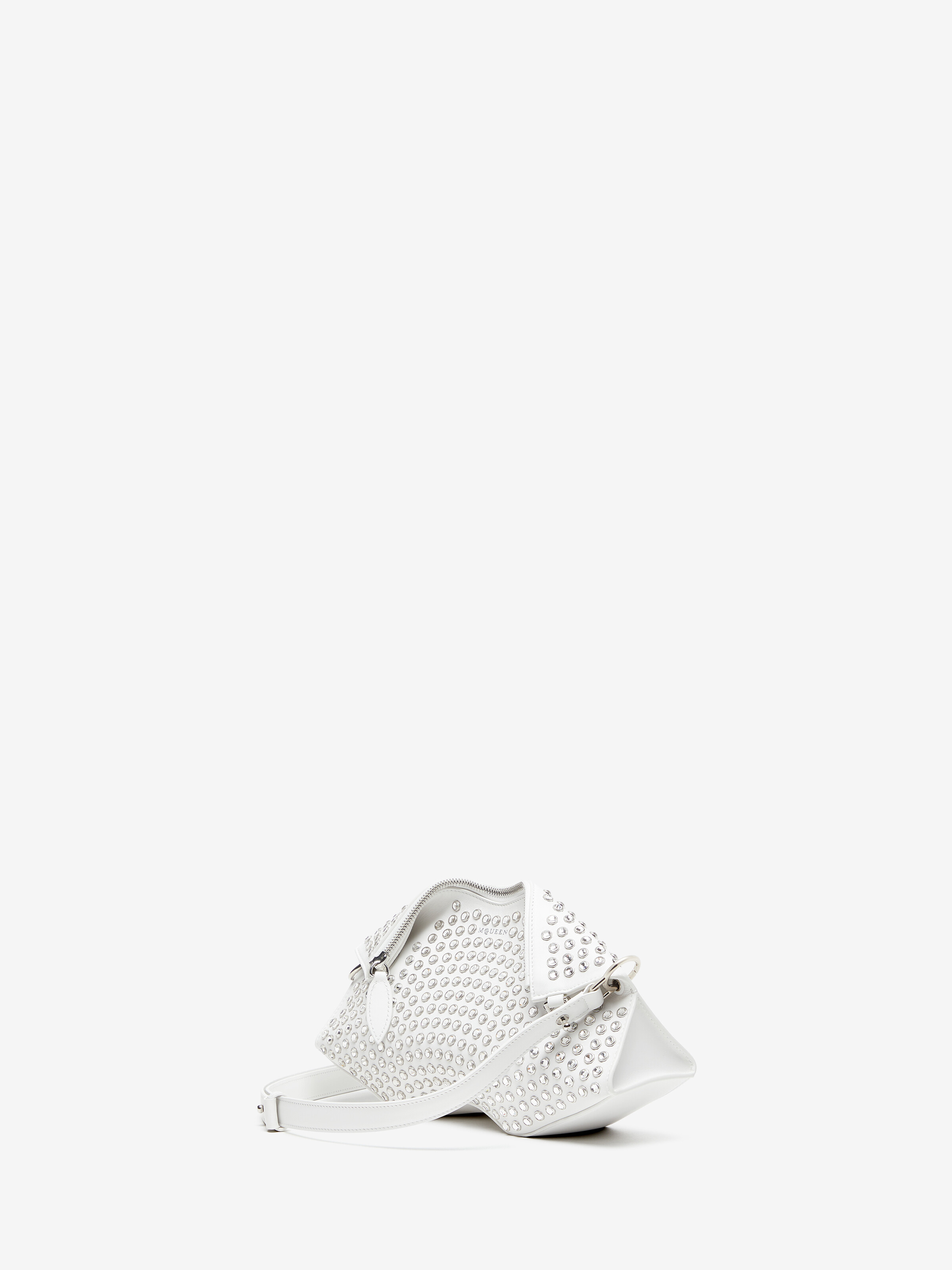 Women's Manta Clutch in White in Calf Leather | Alexander McQueen - image 5