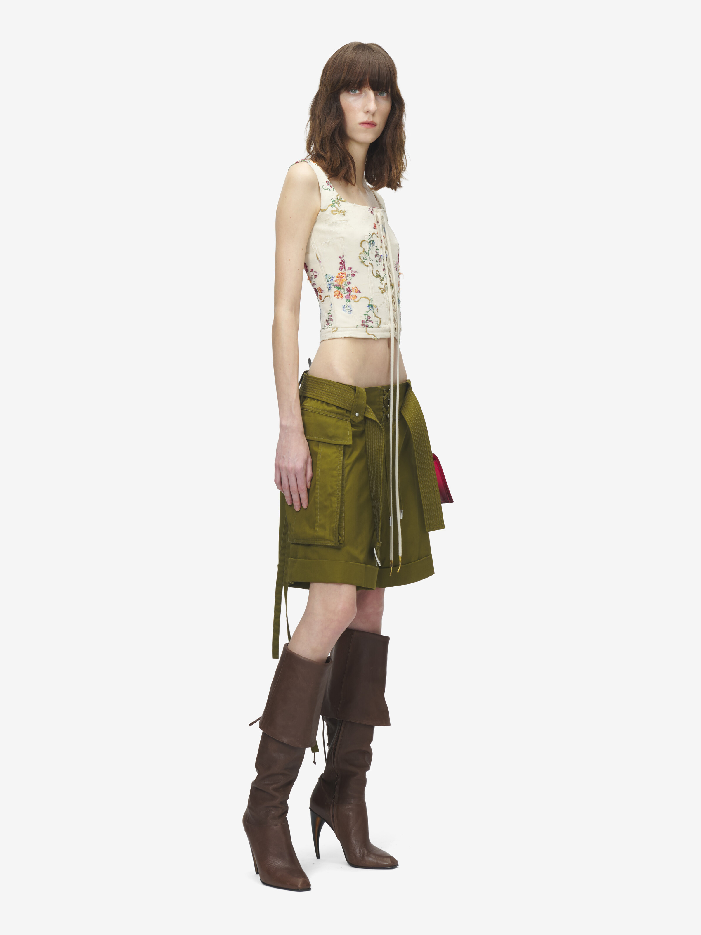 夏日花卉束腰上衣 in 67% 涤纶, 33% 棉 | Alexander McQueen - image 3