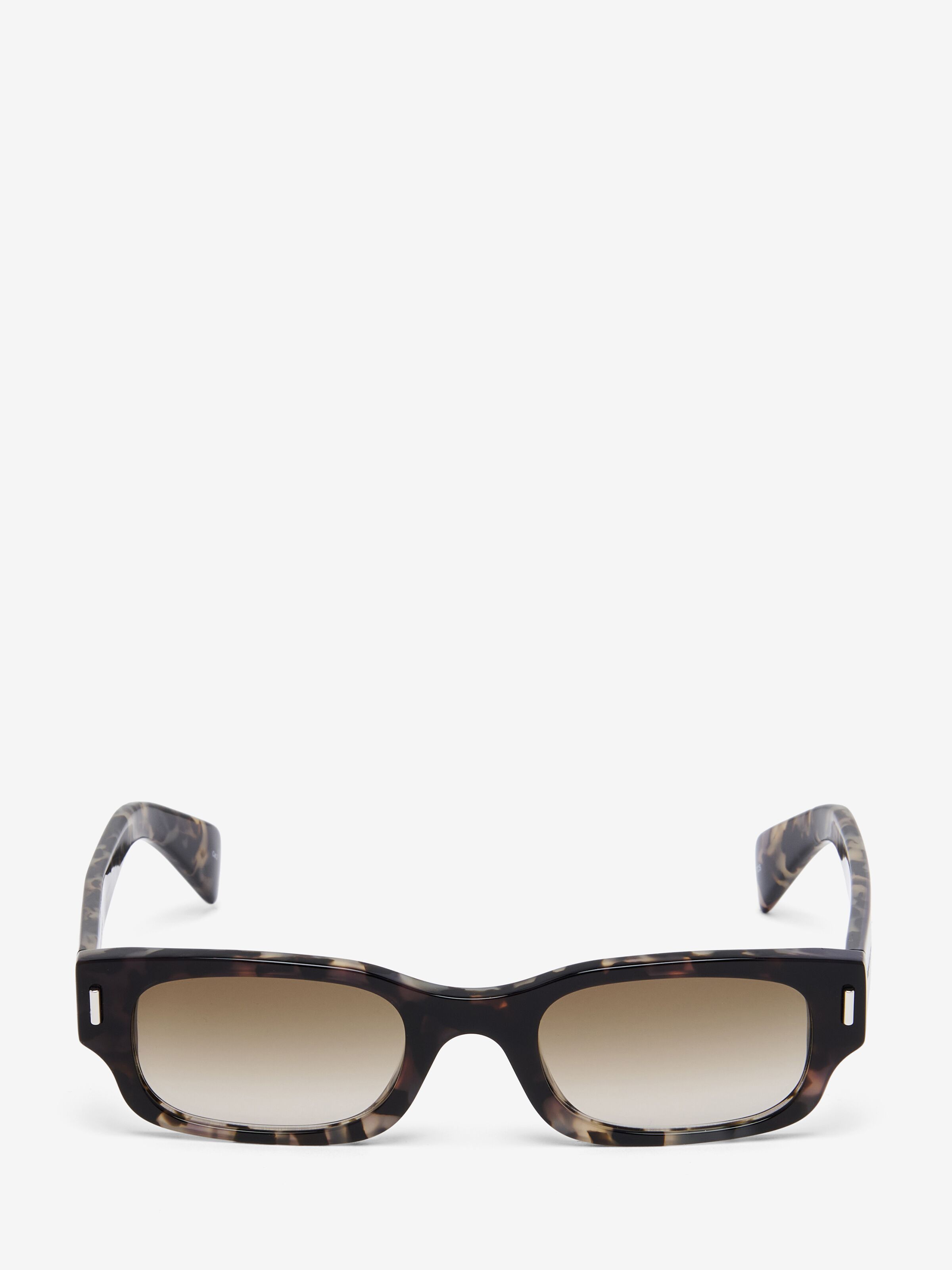 Women's T-Bar Rivet Panthos Sunglasses in Black/Brown in Recycle Acetate & Bio Nylon Lens | Alexander McQueen - image 1