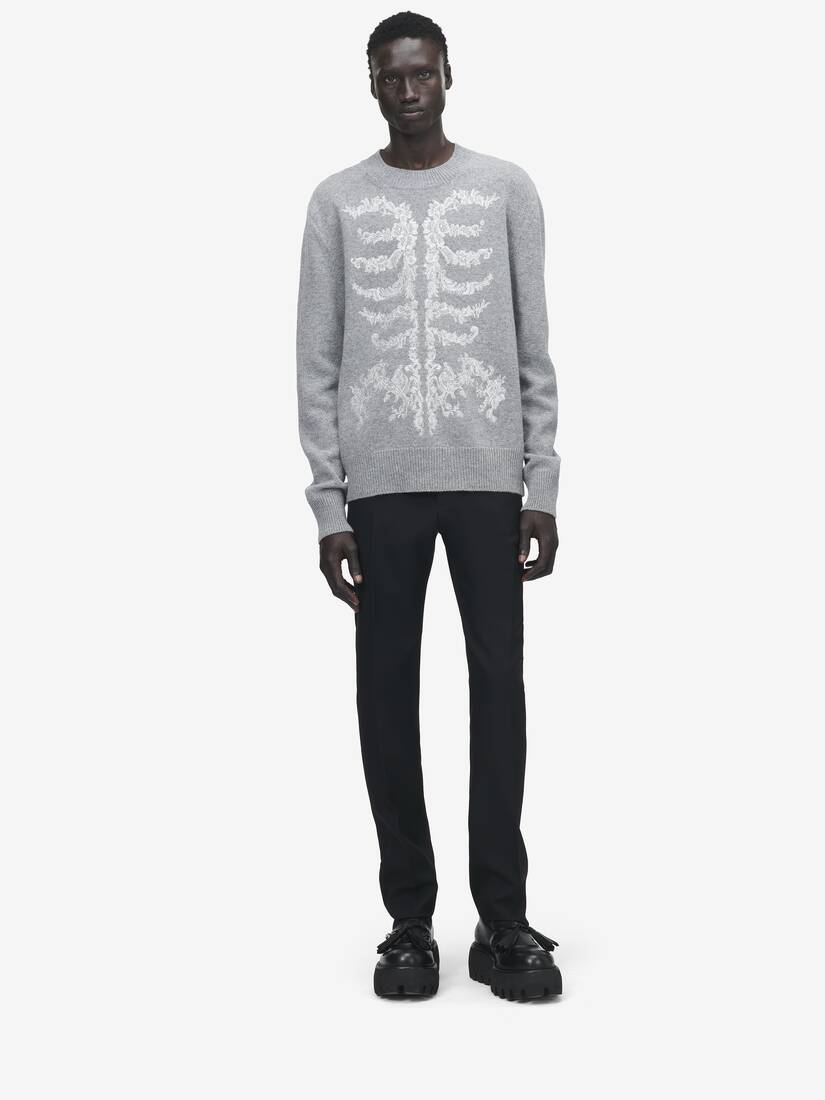 Lace Ribcage Embroidery Jumper | Alexander McQueen - image 2