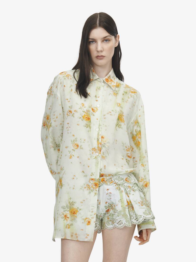 Camicia pyjama con stampa floreale | Alexander McQueen - image 5