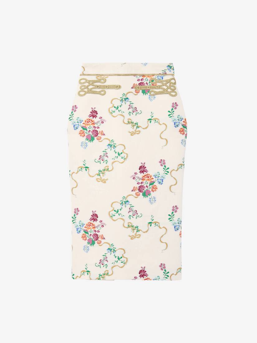 Summer Floral Pencil Skirt | Alexander McQueen - image 1
