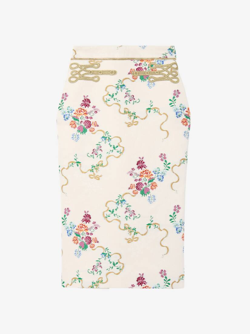 Summer Floral Pencil Skirt | Alexander McQueen - image 1