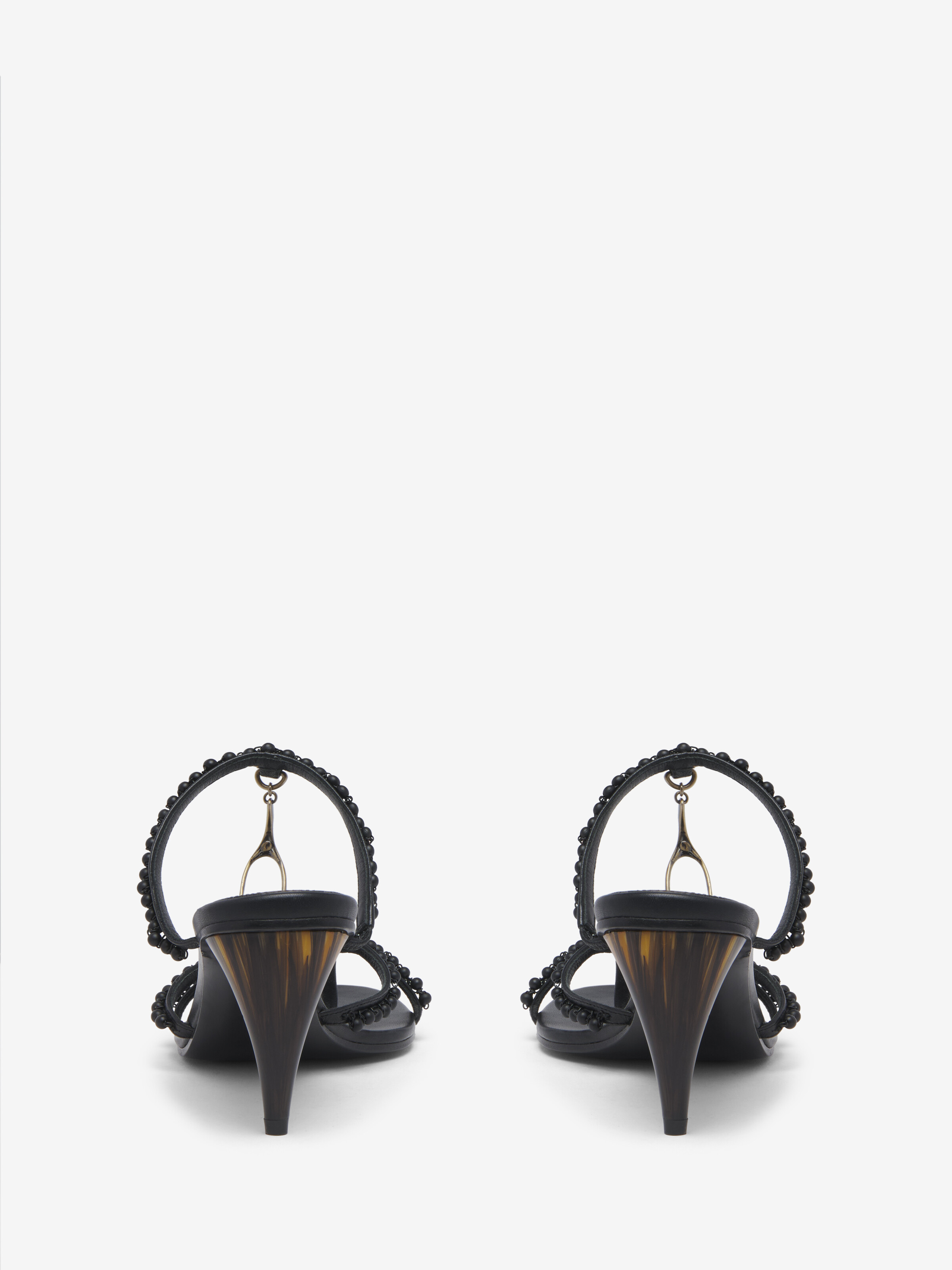 Women's Rosa Sandal in Black in Lamb Leather | Alexander McQueen - image 4