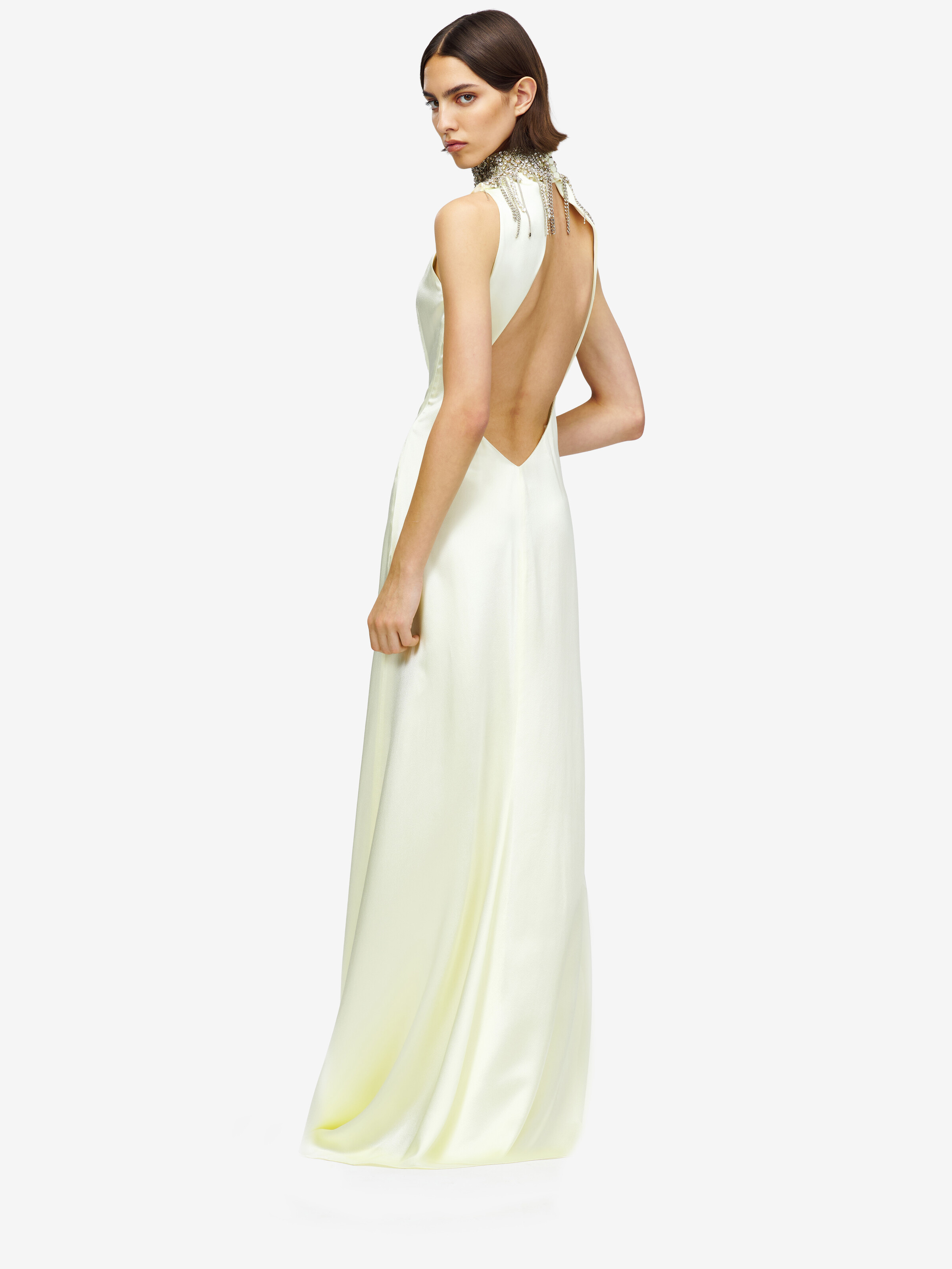 Chain Mail Embroidery Evening Dress