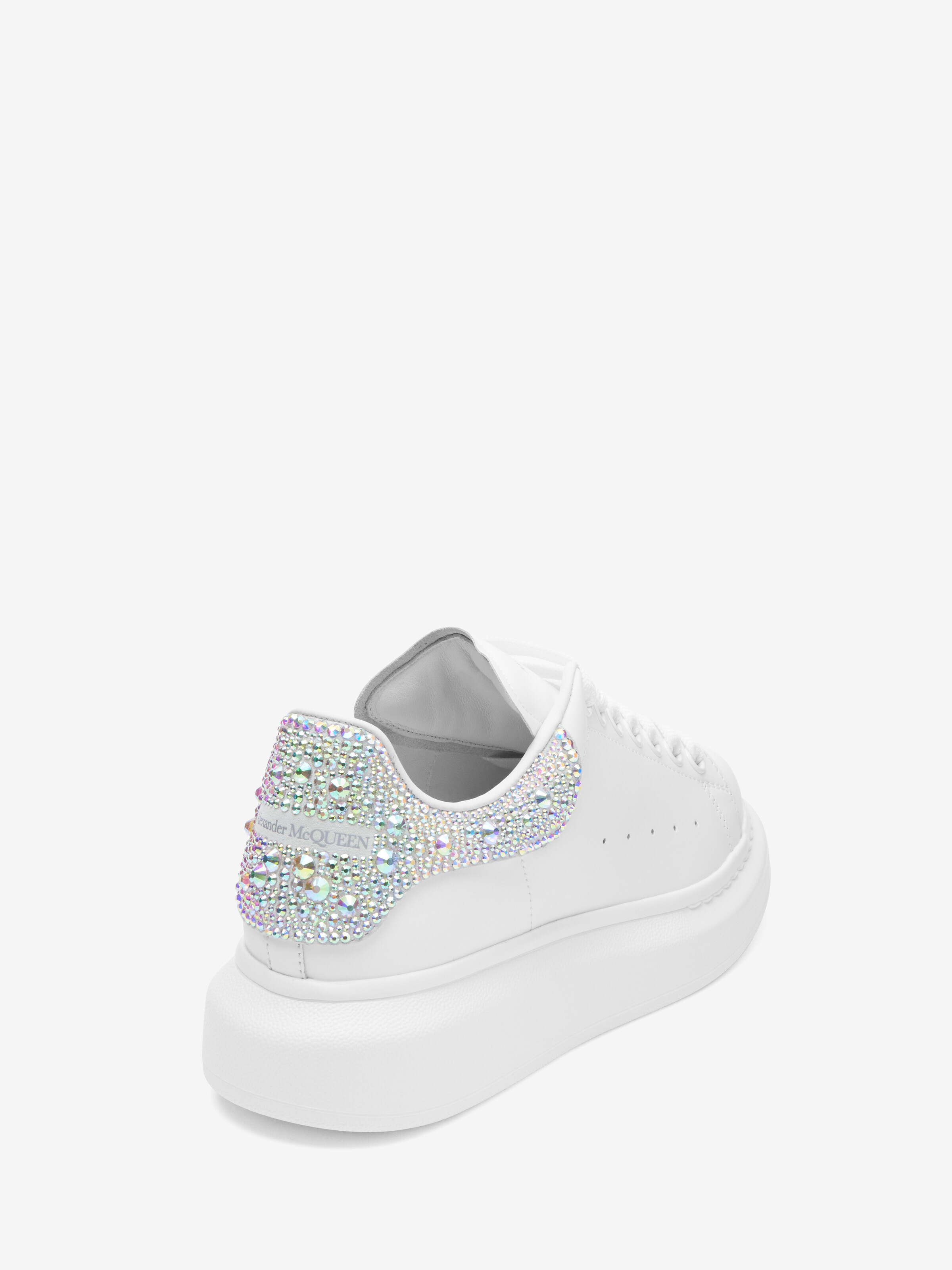 Sneakers Oversize pour Femme en Blanc/Argent in 100% Cuir de veau | Alexander McQueen - image 3
