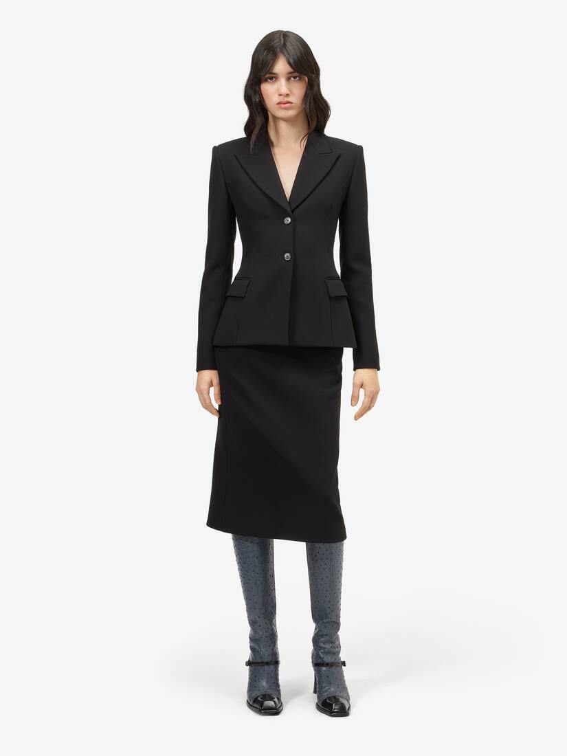 Bonded crepe Single-breasted Jacket | Alexander McQueen - image 2