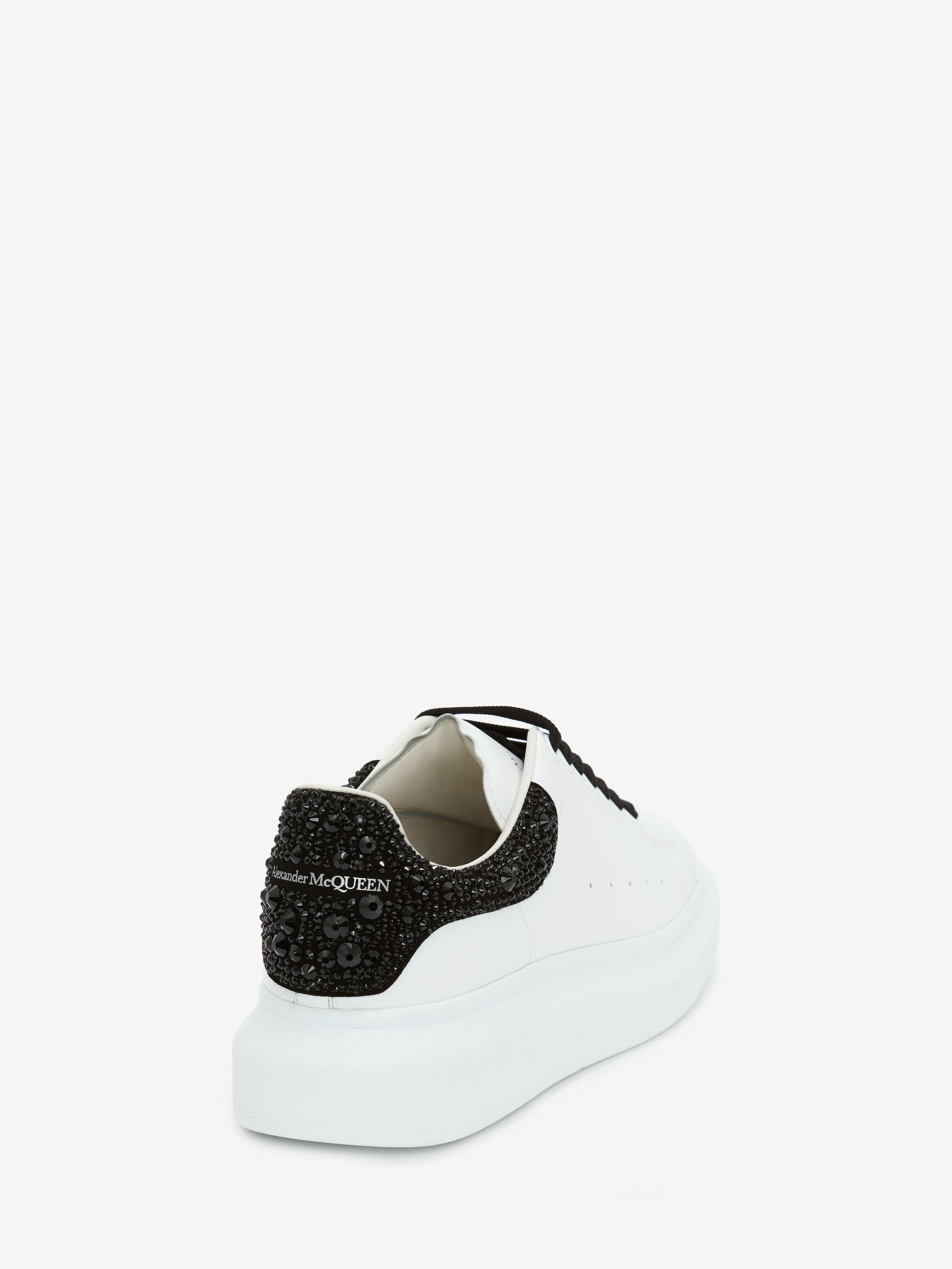 Men's Oversized Sneaker in White/Jet Black in Calf Leather | Alexander McQueen - image 3