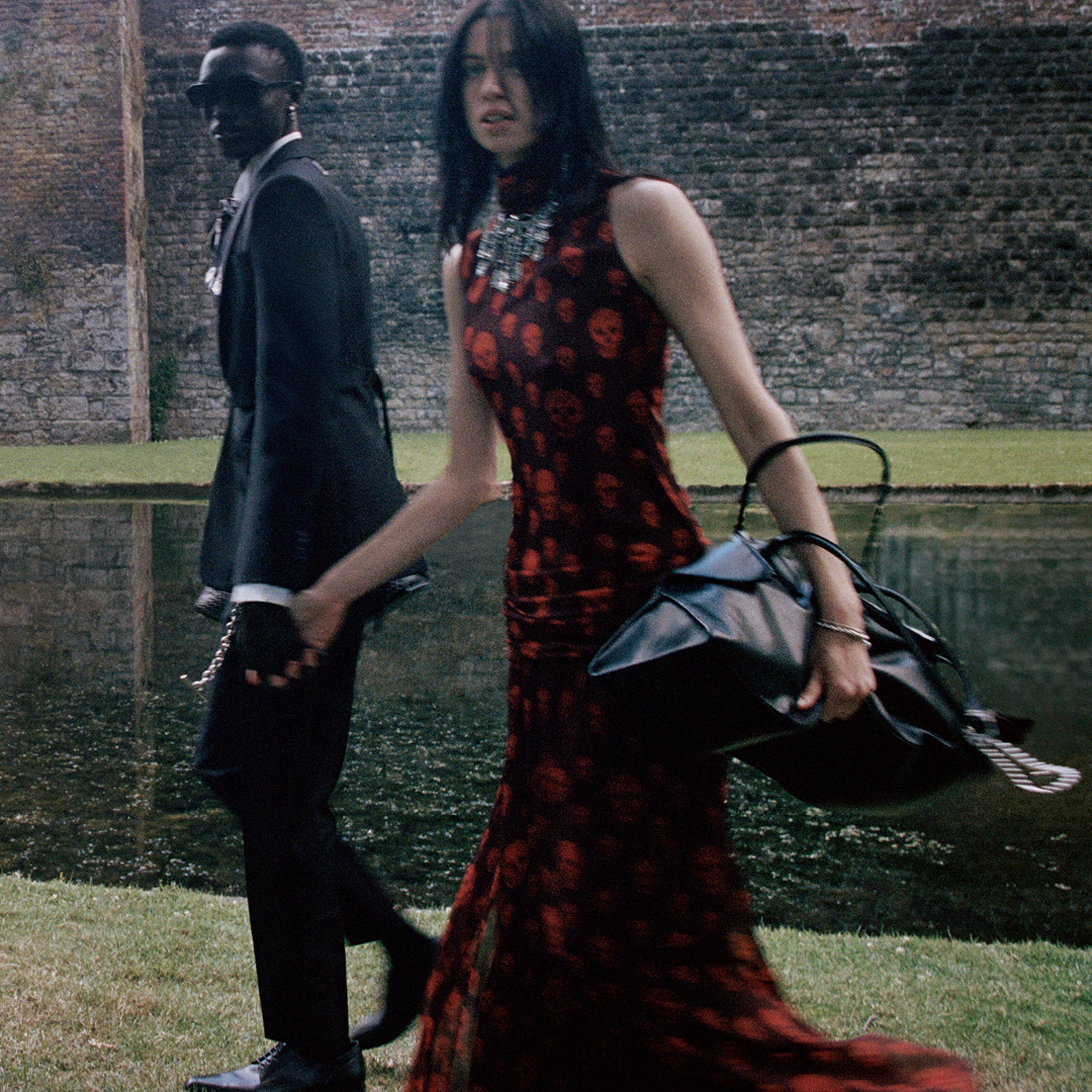 Alexander McQueen skull print evening dress 