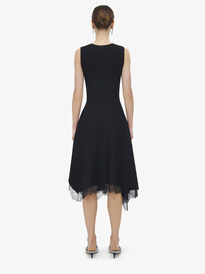 Lace Detail Asymmetric Dress | Alexander McQueen - image 4