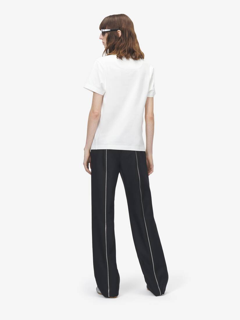 Floral McQueen Logo T-shirt | Alexander McQueen - image 4