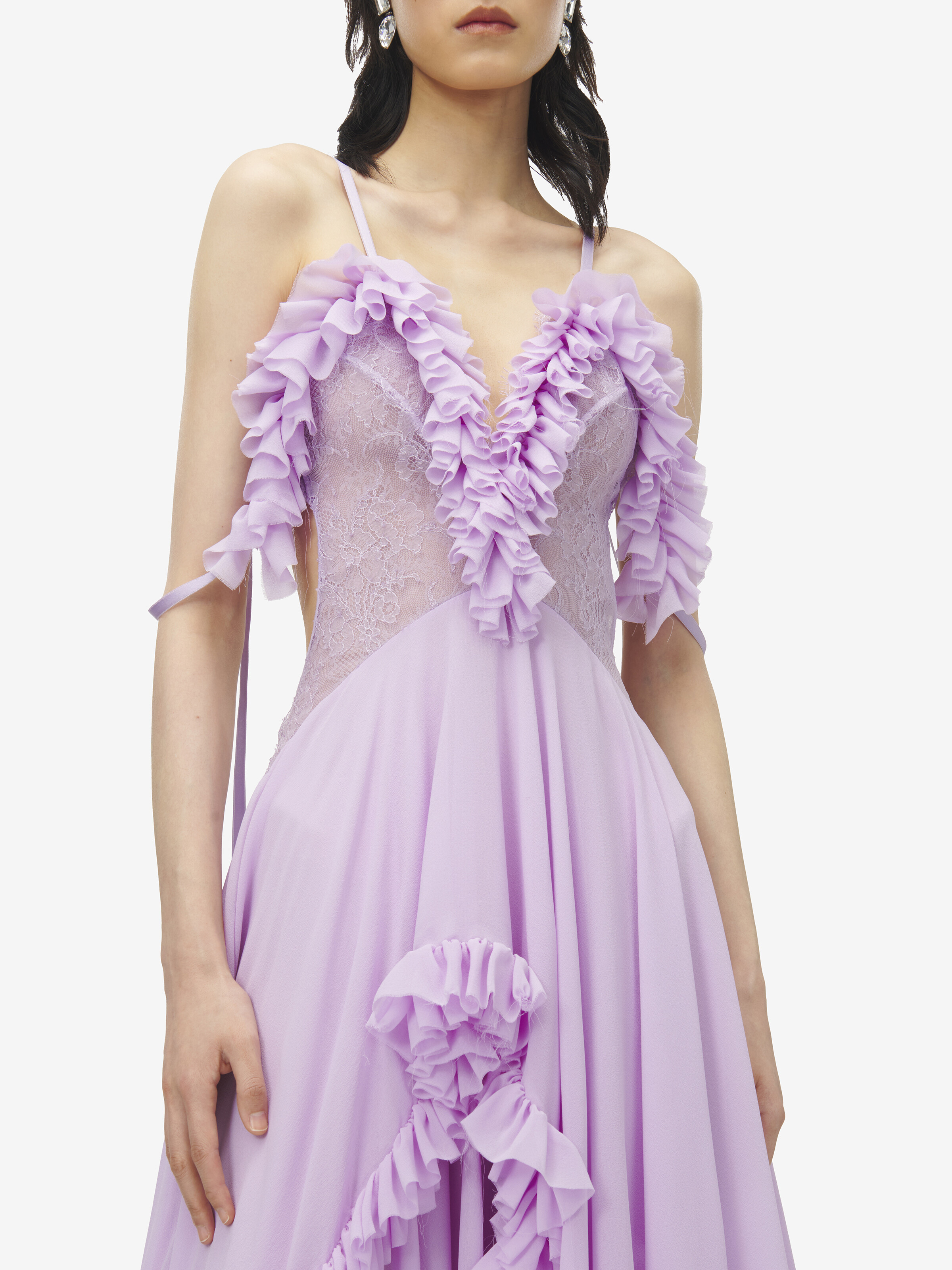 Ruffled Evening Dress