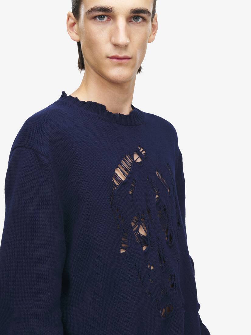 Distressed Skull Jumper | Alexander McQueen - image 5