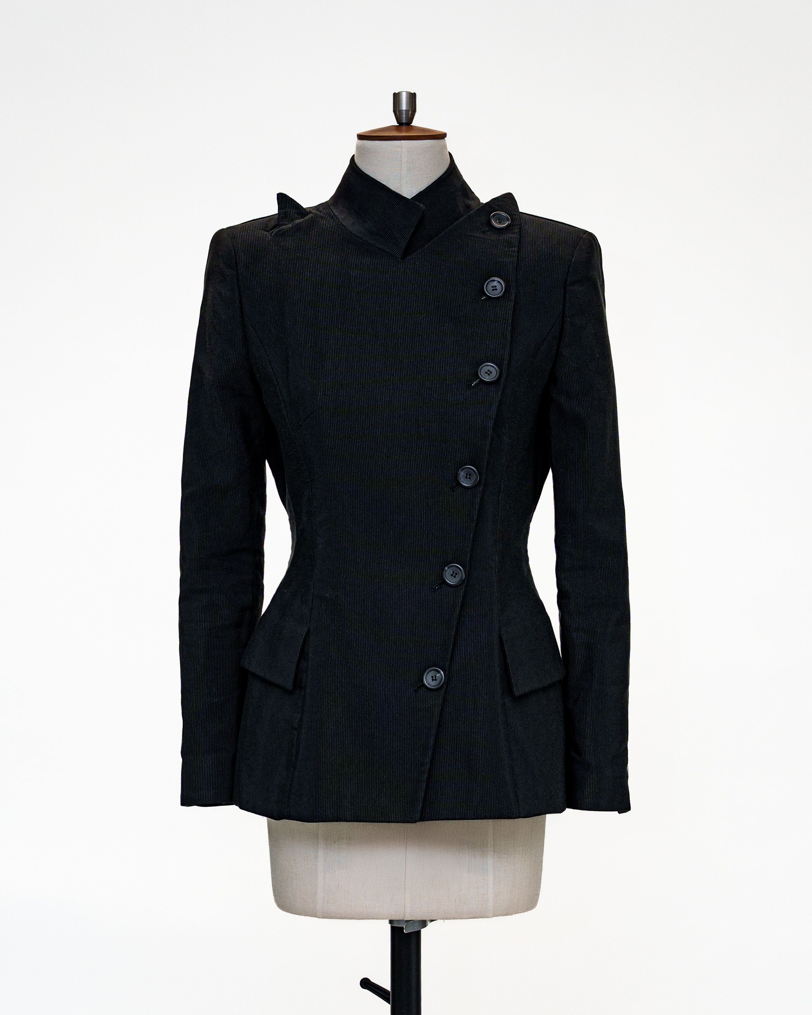 A black jacket on a mannequin