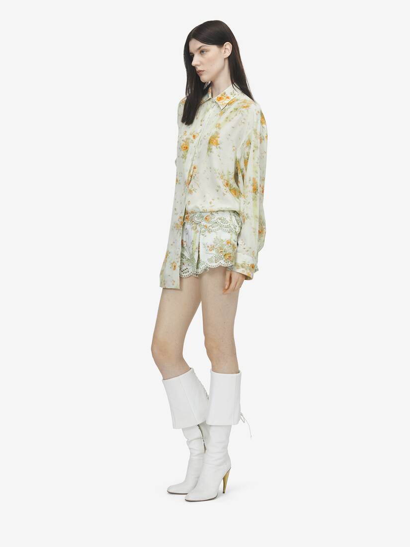 花卉印花睡衣式衬衫 | Alexander McQueen - image 3