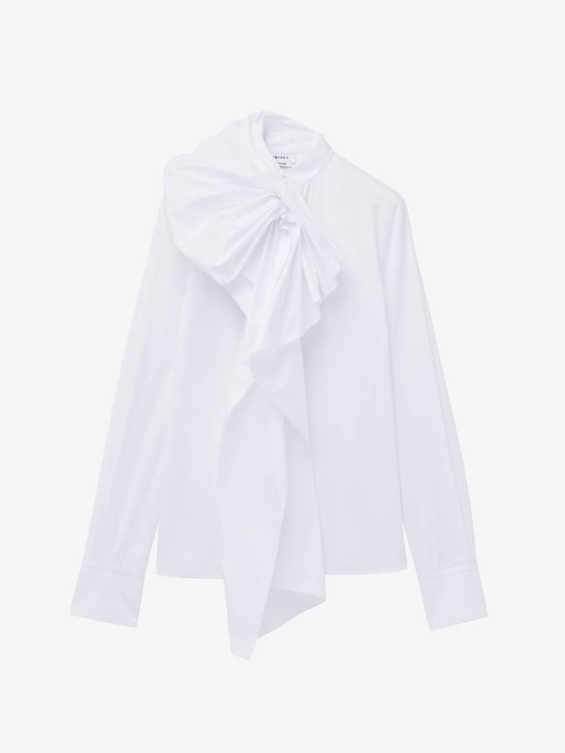 Ruffled Cotton Shirt