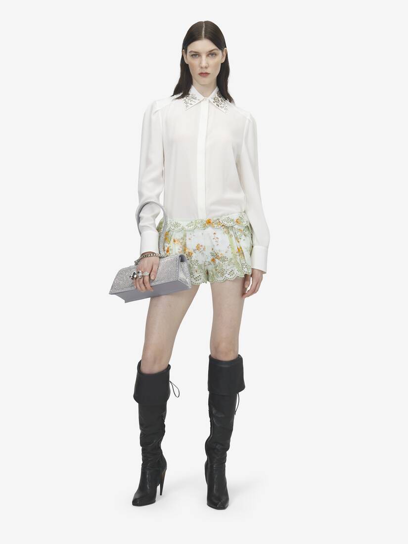 Chemise à broderie florale | Alexander McQueen - image 2