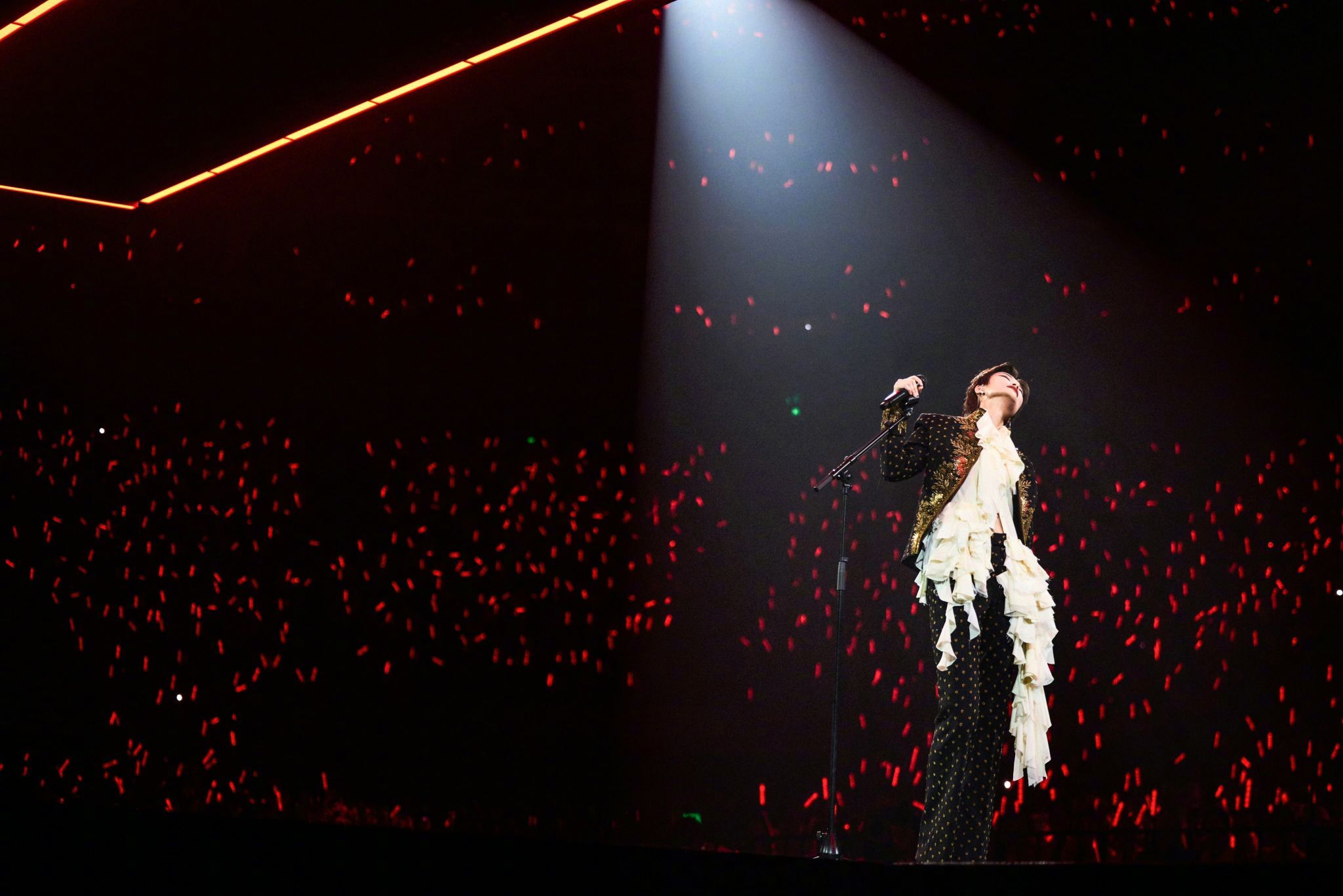Chris Lee wearing custom McQueen Autumn Winter 2025 in Chengdu